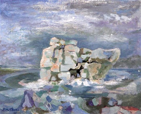 David McClure (1926-1998) Rocks at Opinan, Wester Ross, 1948, 9.5 x 11.5in.